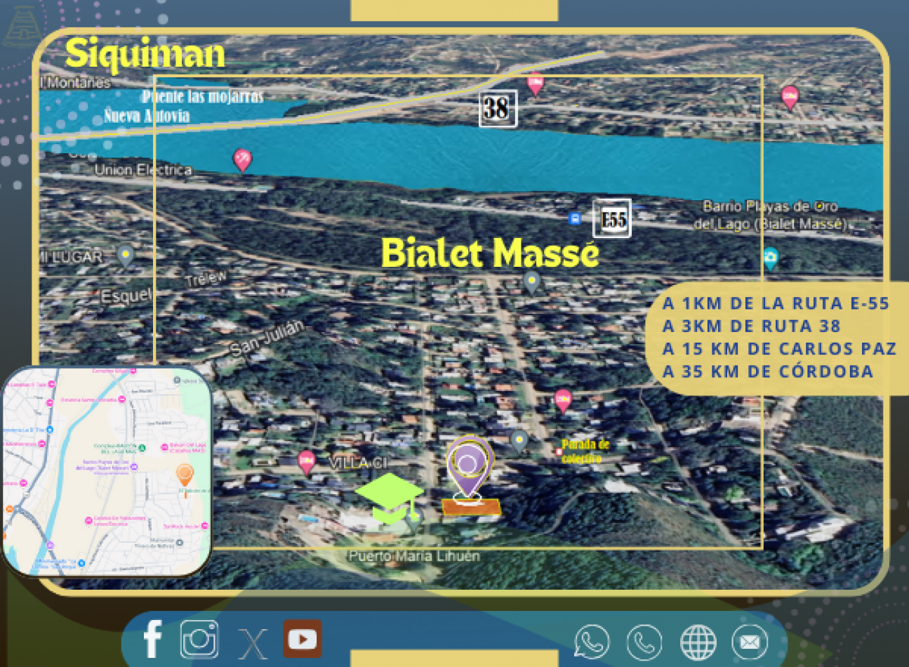 Vendo lote de 390 m2-  Bialet Masse 
