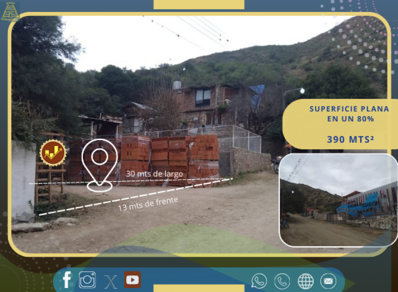 Vendo lote de 390 m2-  Bialet Masse 