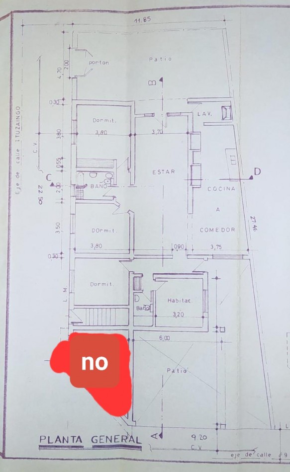 CASA A DEMOLER O REMODELAR EN VENTA